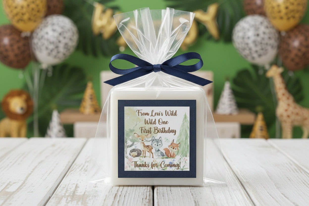 Soap baby shower favor woodland themed