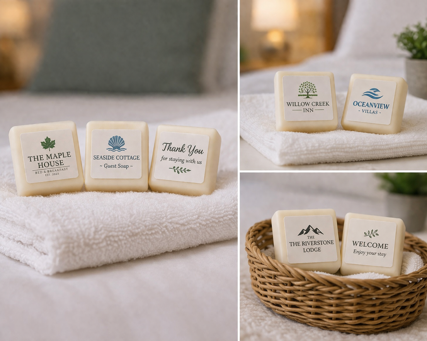 Mini Guest Soap Bars for Hotels & Airbnb | Bulk Hospitality Soap (Set of 8)