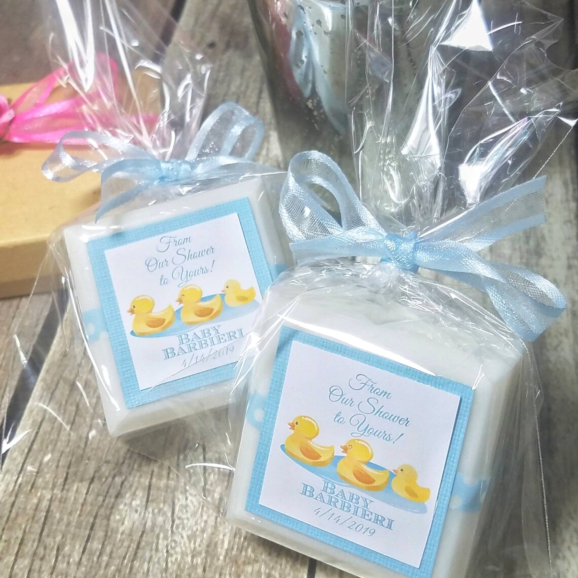 blue duck soap favors for kids party
