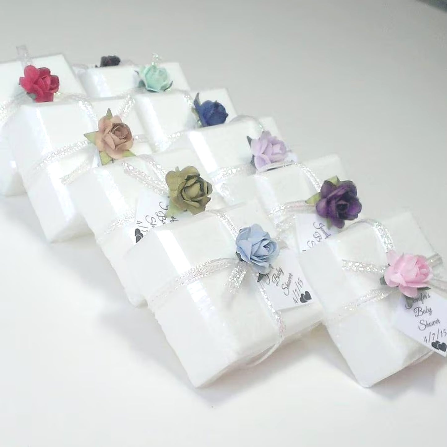 Rose Wedding Soap Favors for Guests – Personalized Floral Guest Soaps